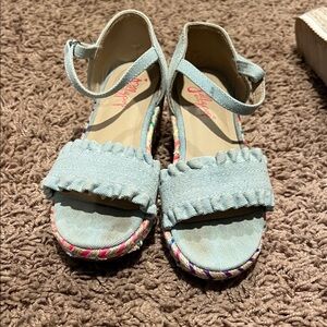 Girls wedge sandals size 1